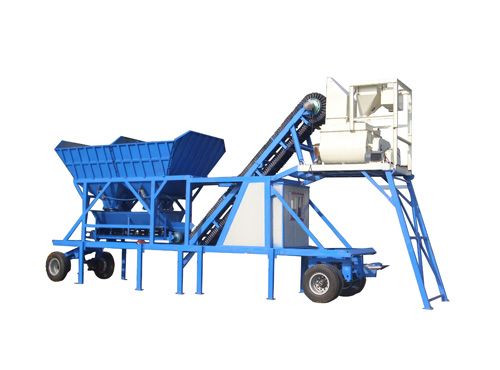 Mobile concrete mixing plant