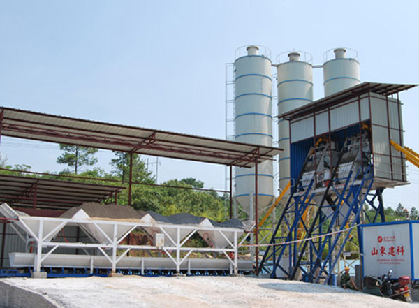 China Railway Electrification Bureau Double JS750 Combination Mixing Plant